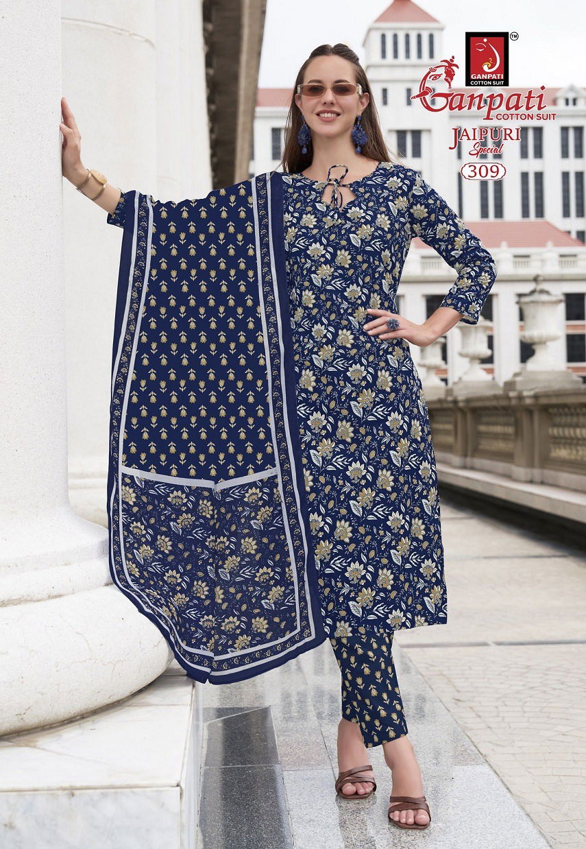 Jaipuri Vol 14 By Ganpati Cotton Printed Readymade Suits Orders In India
